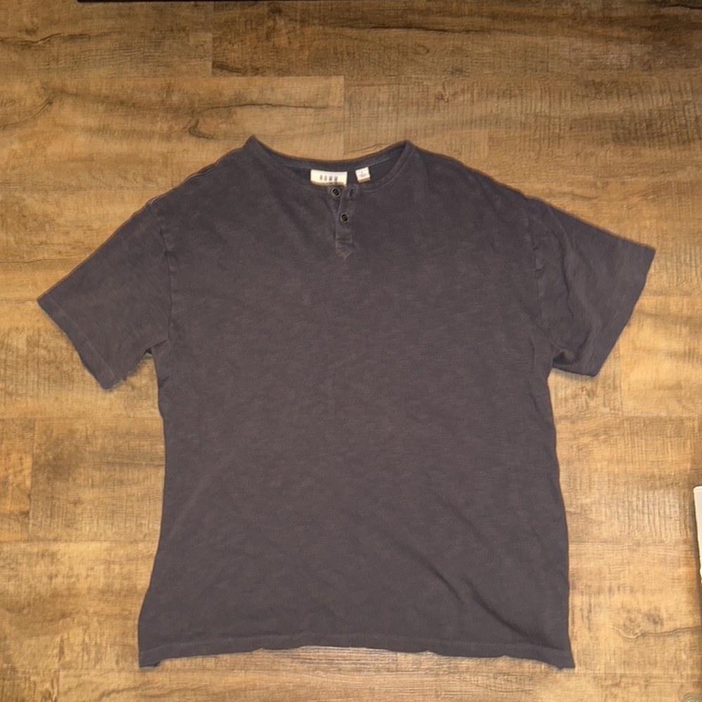ROWM Henley Short Sleeve Gray